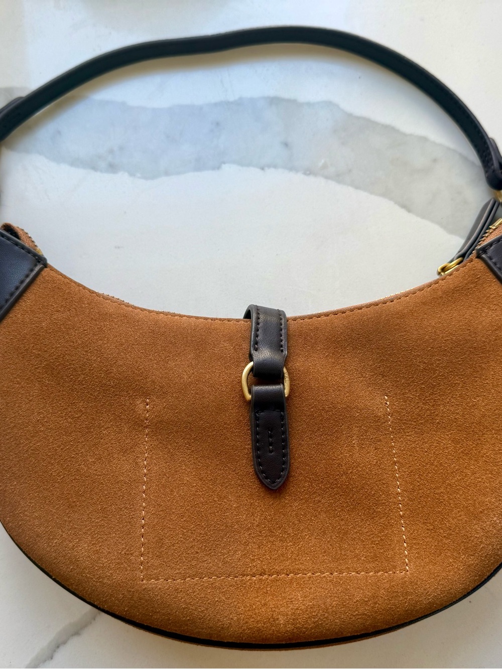 Rust color Suede Polo ID Mini - Picture 3 of 13